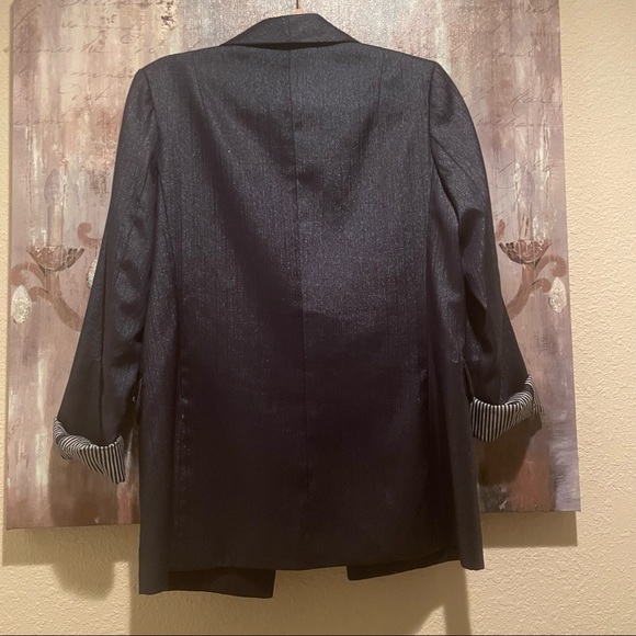 Ellen Tracy blue sparkle blazer. Size XS - Picture 9 of 12
